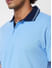 Breezy Blue Polo Collar T-Shirt