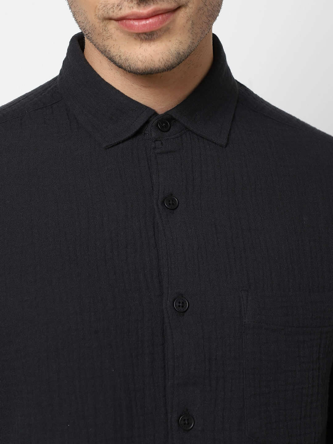 Black Crepe Shirt