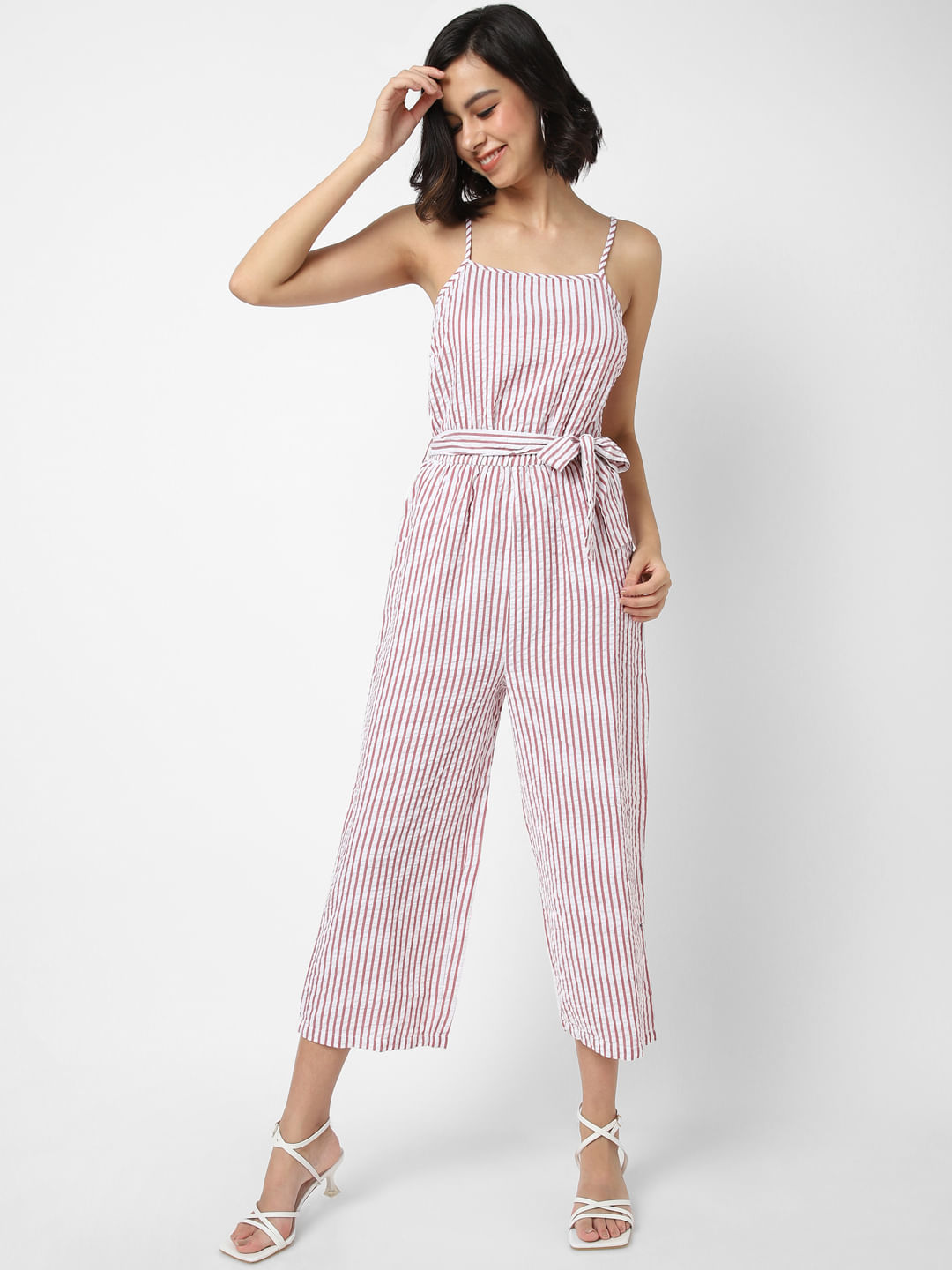 Buy online Tie Front Striped Full Leg Jumpsuit from western wear for Women  by All Ways You for 899 at 54 off  2023 Limeroadcom