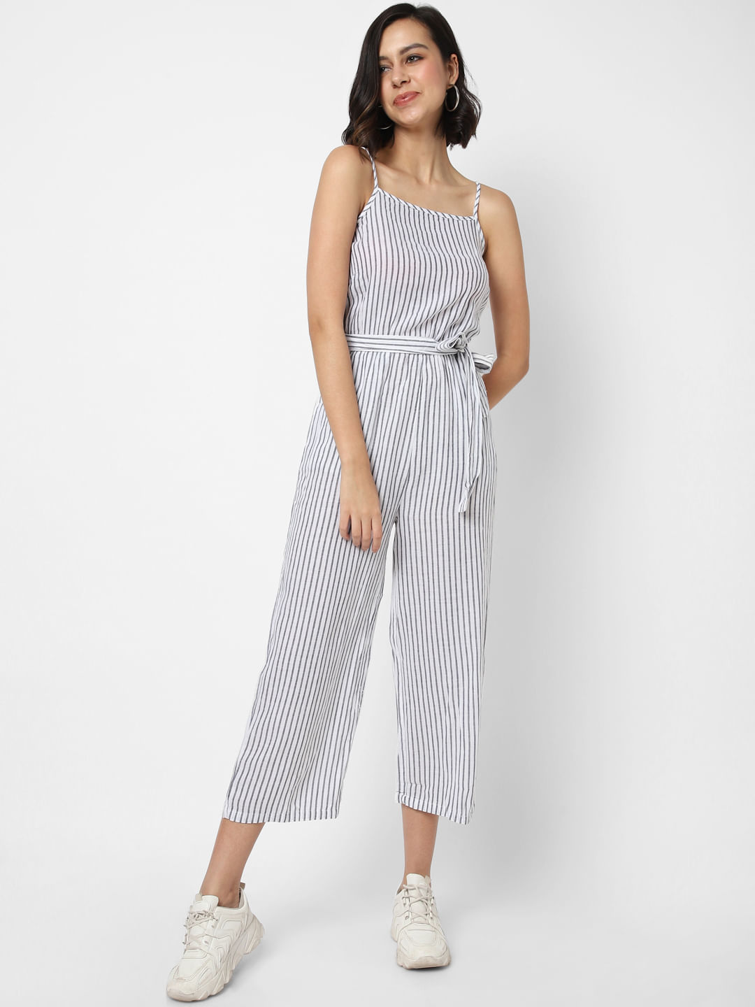 Grey and cheap white jumpsuit