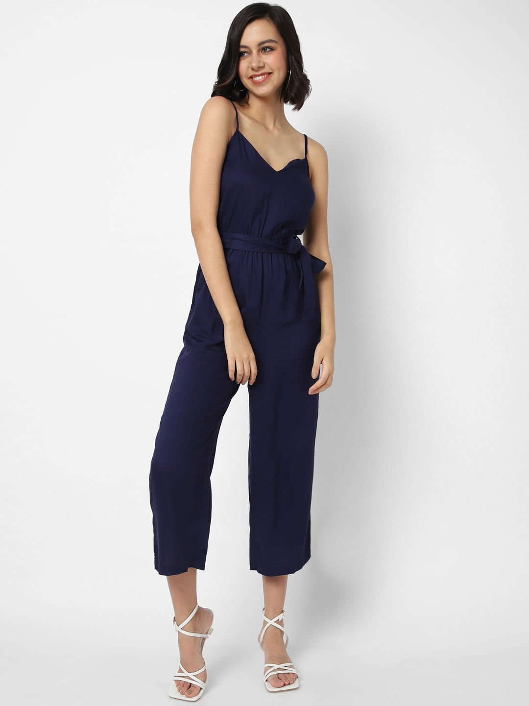 Buy Virg Clothing Women Blue Solid Rayon Jumpsuit  S Online at Best Prices  in India  JioMart