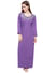Secret Wish Women's Woolen Purple Striped Nighty (Free Size)