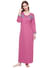 Secret Wish Women's Woolen Pink Striped Nighty (Free Size)