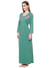 Secret Wish Women's Woolen Green Striped Nighty (Free Size)