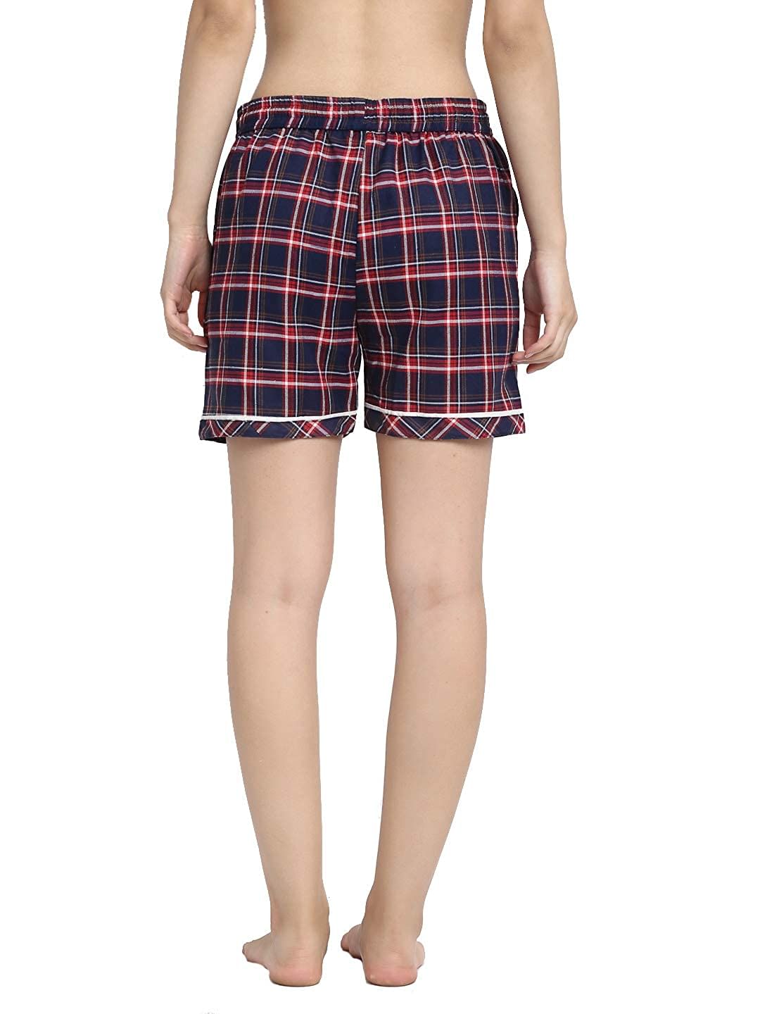 Red cotton shorts sales womens