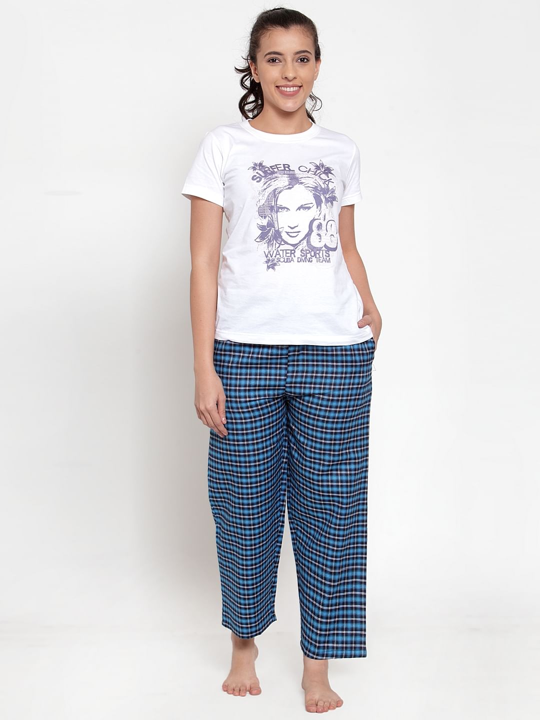 Blue pyjamas best sale