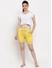 Secret Wish Women's Yellow Cotton Printed Shorts