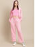 Secret Wish Women Fleece Baby Pink Winter Night Suit