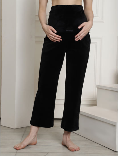 Black Velvet Maternity Lounge Pants