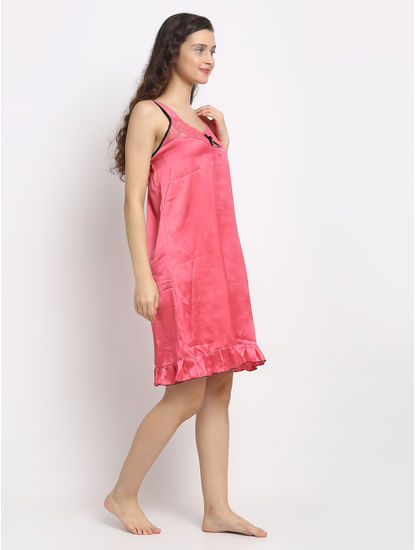 Onion Pure Satin Solid Babydoll (Free Size)
