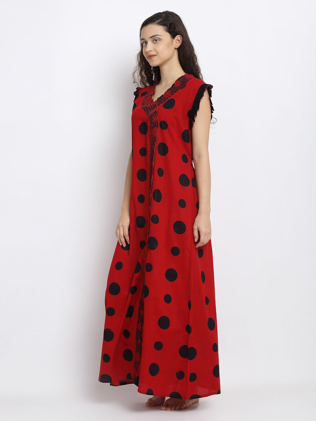 Buy Red Cotton Nighty (Free Size) Online at Secret Wish