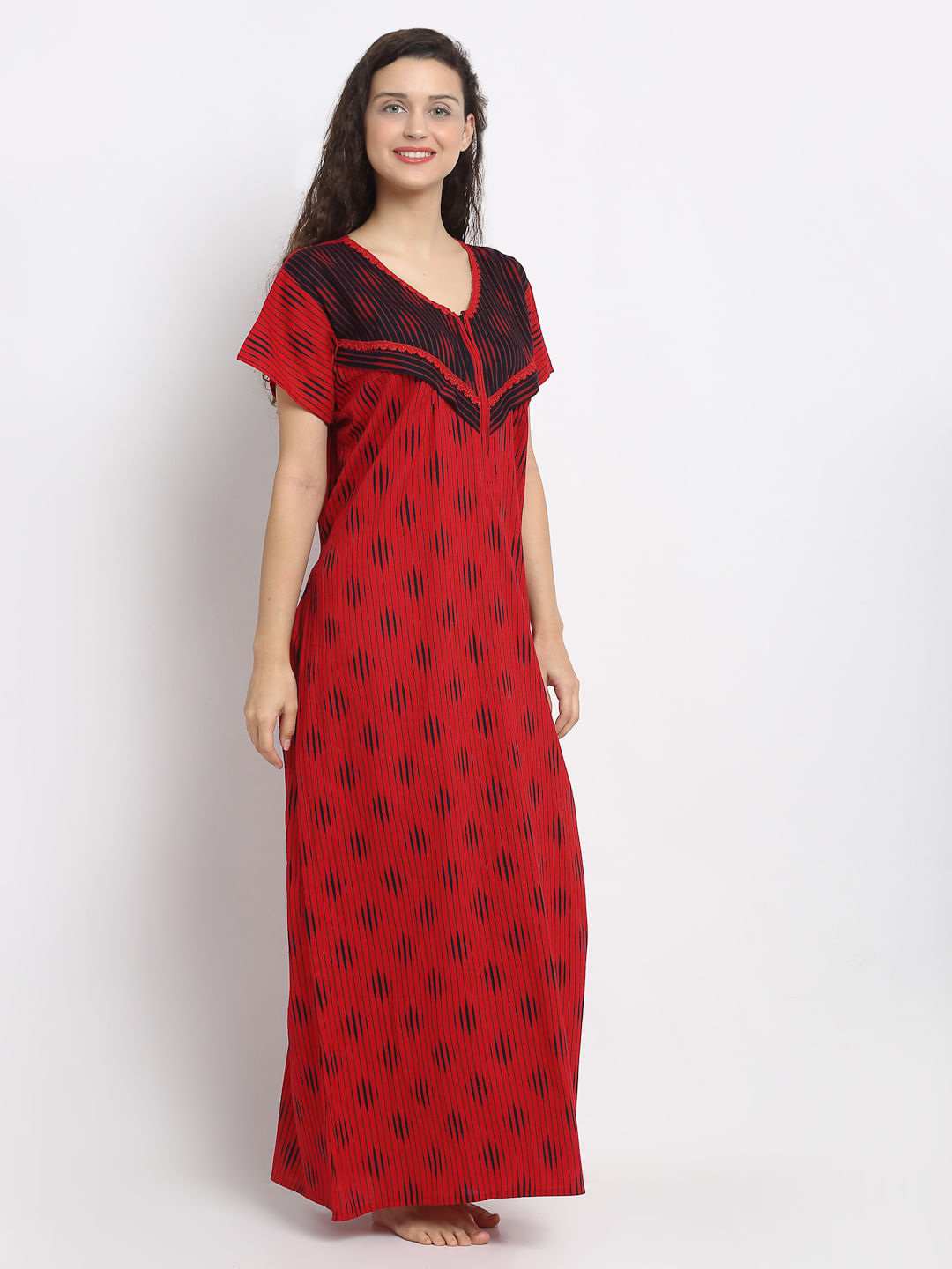 Red Maternity Nighty(Free Size)