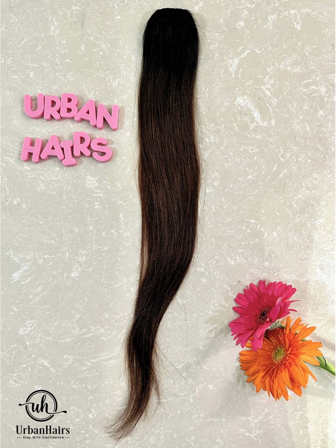 INVISIBLE PATCH  (20" SINGLE CLIP)  (100% HUMAN HAIR)