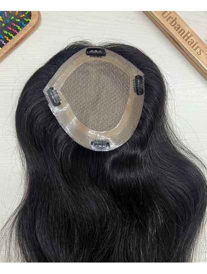 SCALP TOPPER 4X4  (100% HUMAN HAIR  CLIP BASED) 20 inches (Color option available)