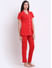 Secret Wish Women's Red Hosiery Night Suit