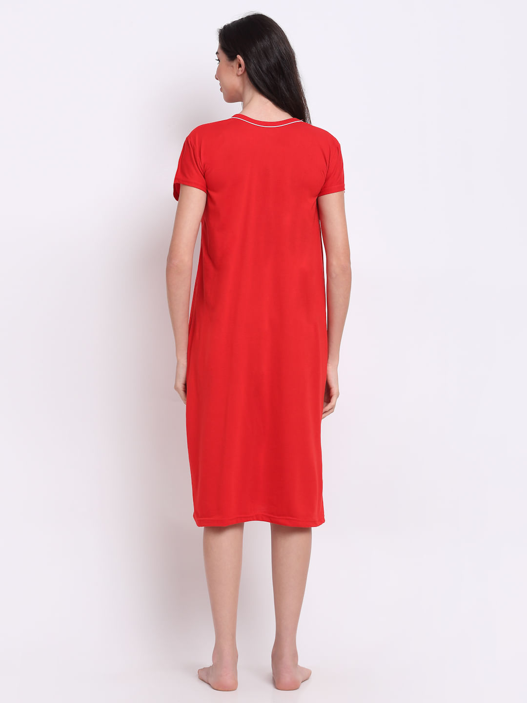 Red Hosiery Short Nightdress