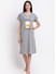 Secret Wish Women's Grey Hosiery Short Nightdress