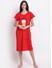 Secret Wish Women's Red Hosiery Short Nightdress