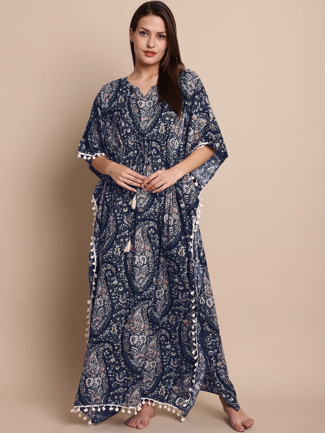 Navy hotsell kaftan dress