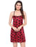 Secret Wish Women's Satin Wine_Red Babydoll Lingerie Nightwear (Free Size)