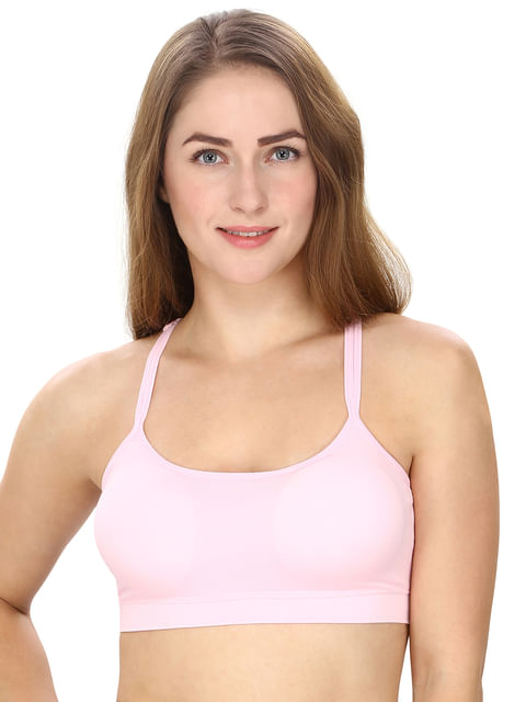 Baby Pink Solid Bralette Top