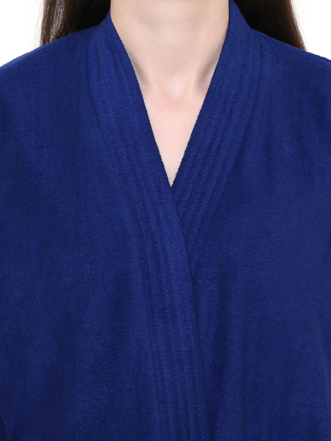 Dark-Blue Towel Bathrobe