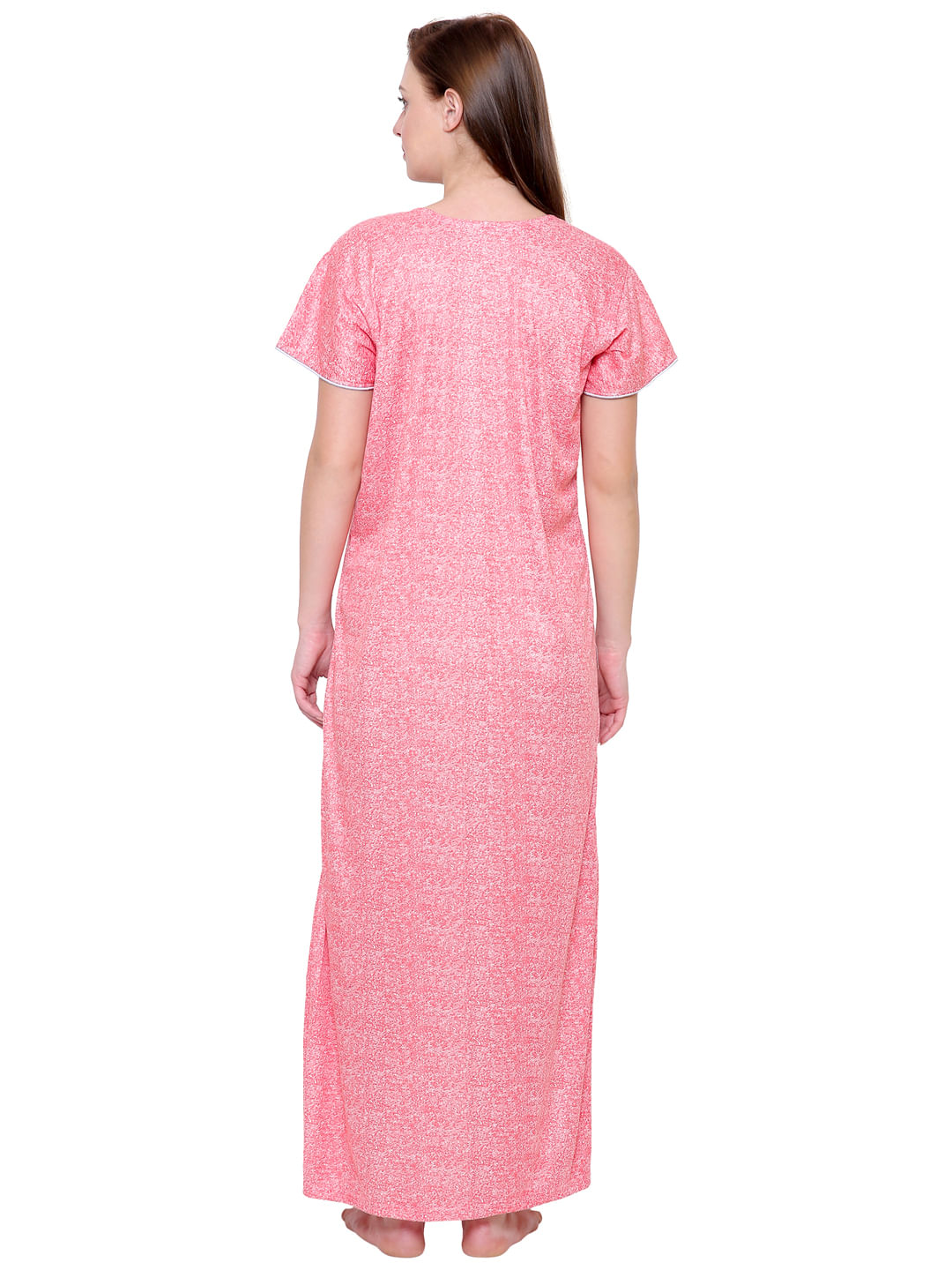 Pink Hosiery Printed Nightdress