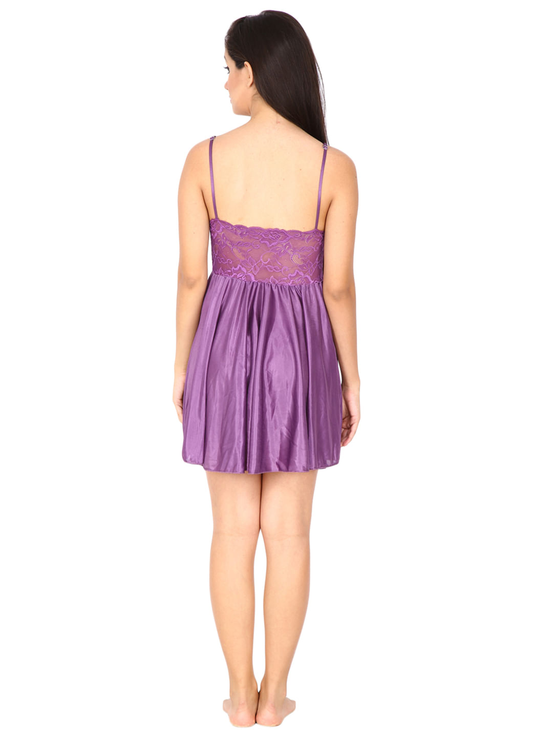 Purple Lace Babydoll Nightdress