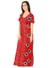 Secret Wish Women's Red Cotton Printed Maxi Nightdress 